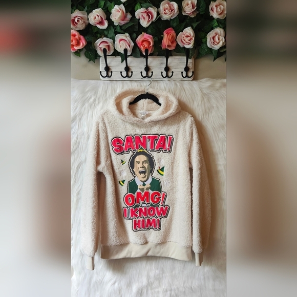 Authentic Elf Movie Merchandise Tops - Authentic *Rare* ELF Santa! Ultra Soft Graphic Hoodie